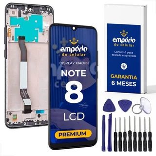 Tela Xiaomi MI Note 8 Compatível Redmi Display Aro e Componentes Frontal Empórido do Celular Standard + Kit ferramentas em Oferta na Shopee