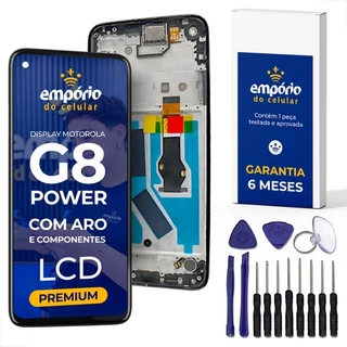 Tela Moto G8 Power Compatível Motorola Display Aro e Componentes Frontal Empório do Celular Premium + Kit ferramentas em Oferta na Shopee