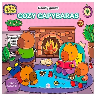 Livro Comfy Goods | Cozy Capybaras | Livro de Colorir em Oferta na Shopee
