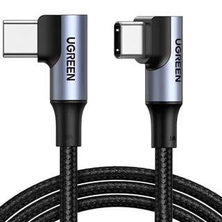 Cabo Usb-C Ugreen Ângulo Reto 100W PD 3.0 QC 4.0 2 Metros