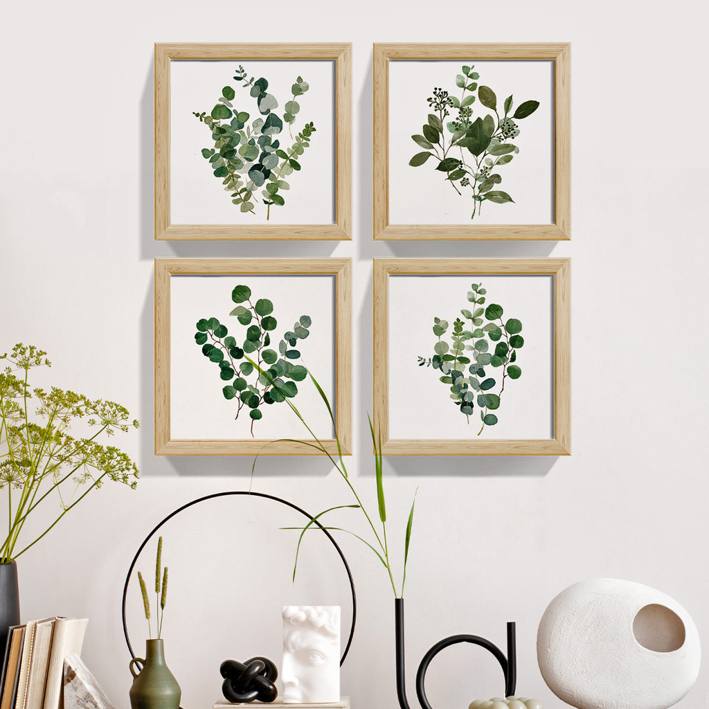 Quadro Decorativo Folhas Botânico Boho Banheiro Cozinha Hall Sacada Área Moldura