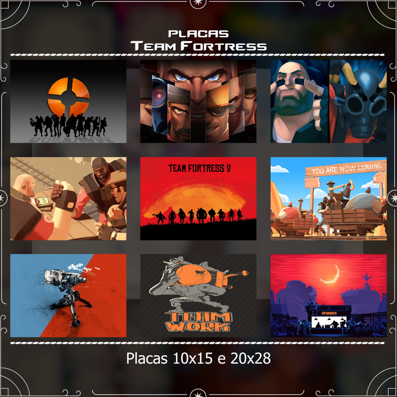 Quadro Decorativos Personalizadas Team Fortress 2