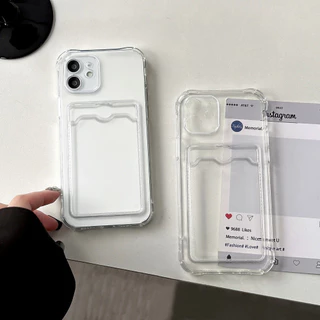 Capa Para iPhone 16 17E 16E 15 14 13 12 11 8 7 X XS XR SE Pro Max Plus Capinha Case Cartão Transparente KB6000