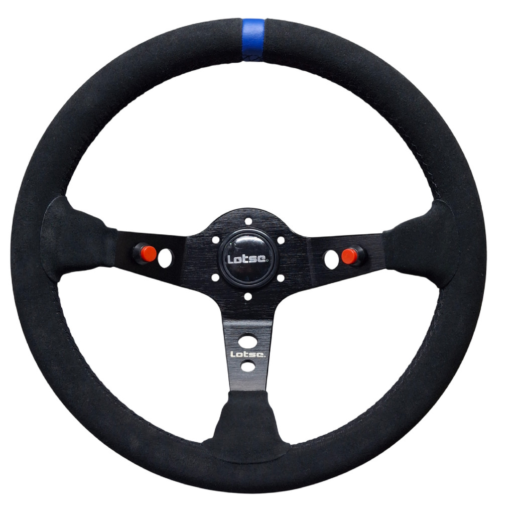 Volante Esportivo Lotse Dakar Camurça Tarja Azul Gol Bola G2 G3 G4 Parati Saveiro