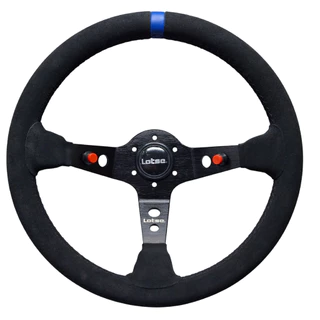 Volante Esportivo Lotse Dakar Camurça Tarja Azul Gol Bola G2 G3 G4 Parati Saveiro