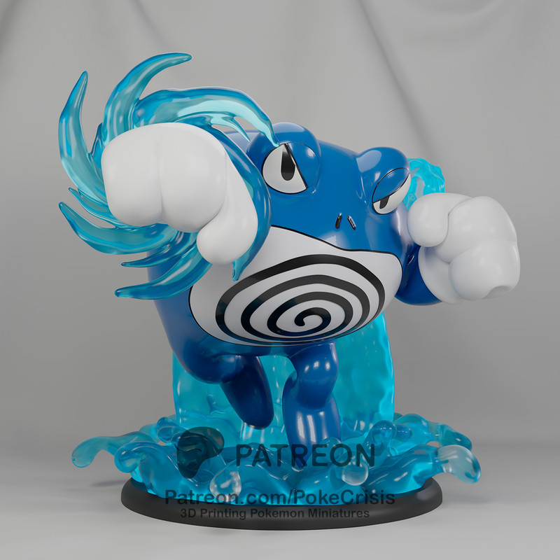Pokémon - 62 - Poliwrath - Poke Crisis Studio - 50mm | Shopee Brasil