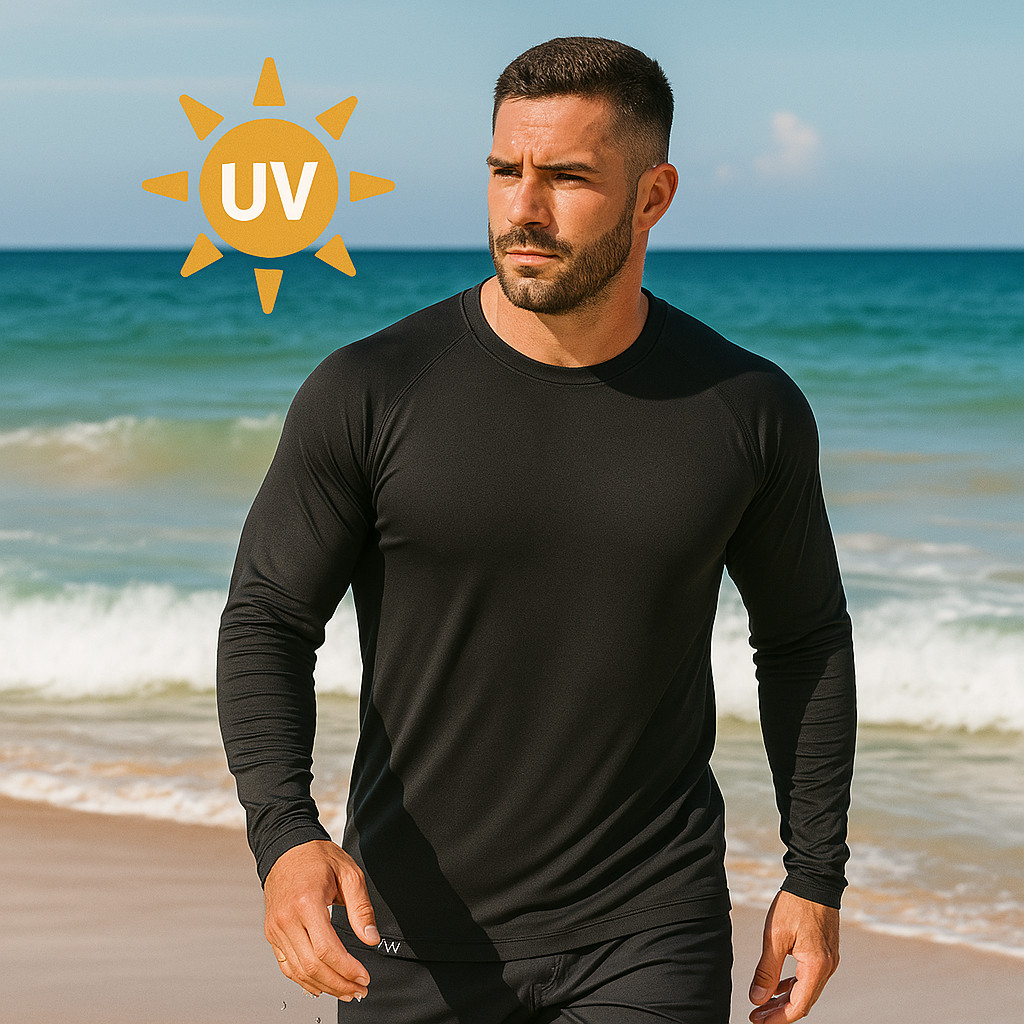 Kit 2 Camisa Térmica Proteção Uv 50+ Segunda Pele Camiseta Blusa Malha Fria Masculino Academia Manga Longa