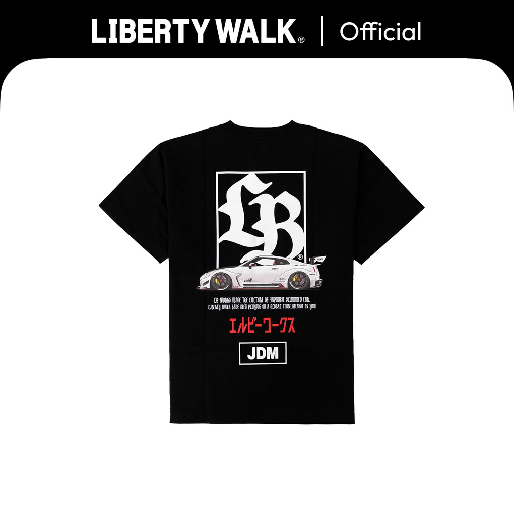Camiseta Liberty Walk LB Box Logo R35 Preta LBWK | Shopee Brasil