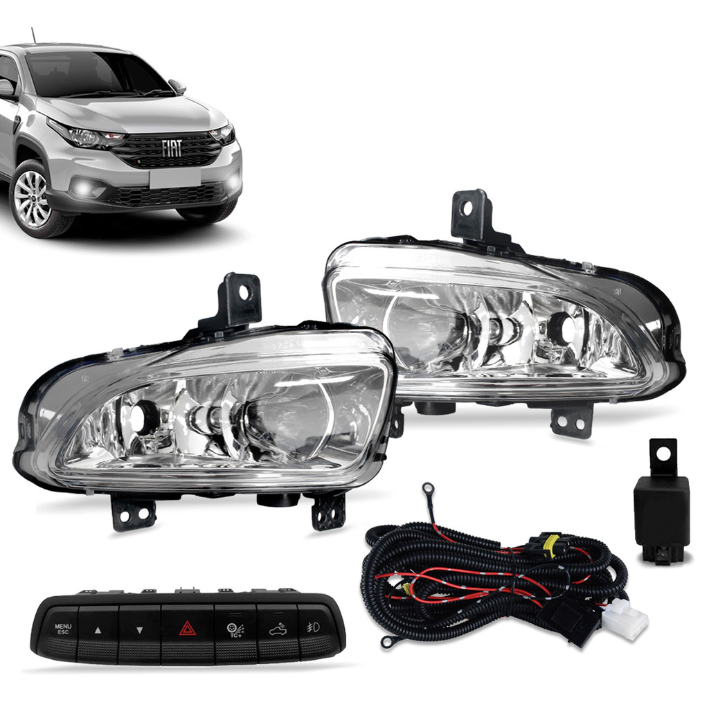 Kit Farol de Milha Strada Endurance 2020 a 2024 Botão Modelo Original ...