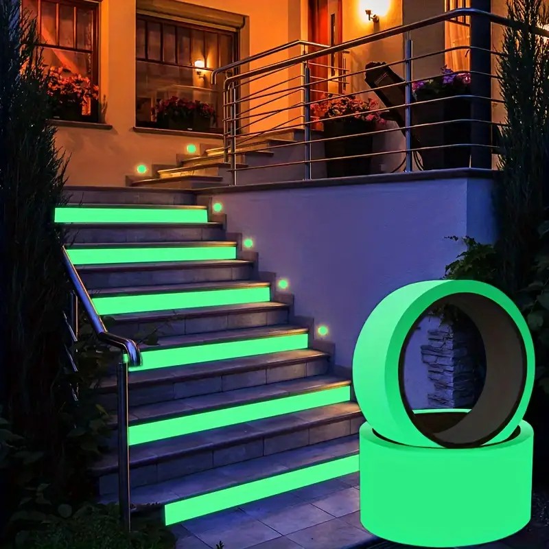 Fita Adesiva Neon que Brilha no Escuro – Verde e Roxa, Segurança e ...