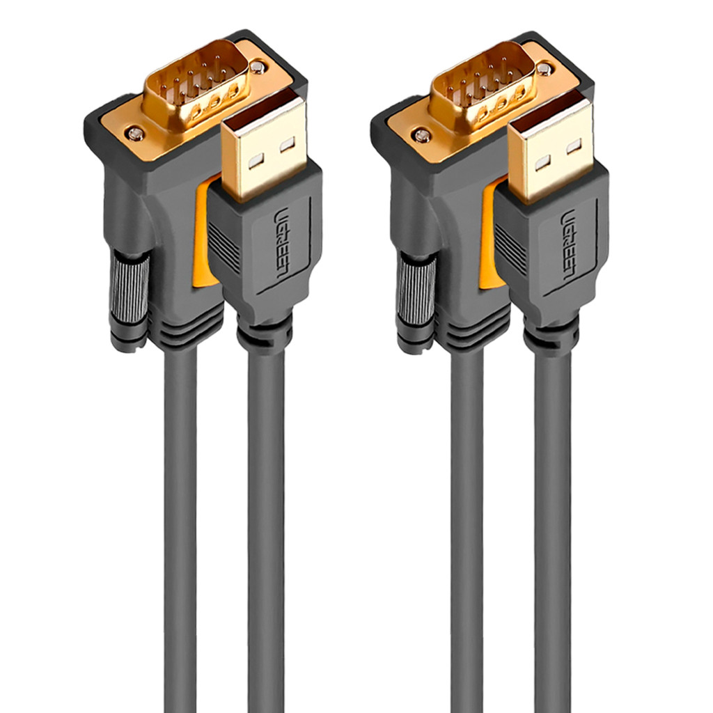 Cabo Serial Ugreen Usb 2.0 p/ Rs232 Db9 1.5M Preto 2 Unidades | Shopee ...