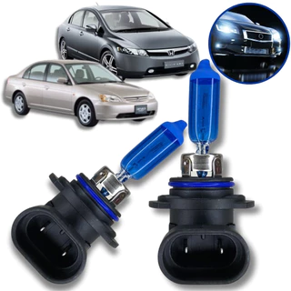Par Lampada Super Branca Honda Civic 2004 a 2011 Farol Alto Efeito Xenon 8500k