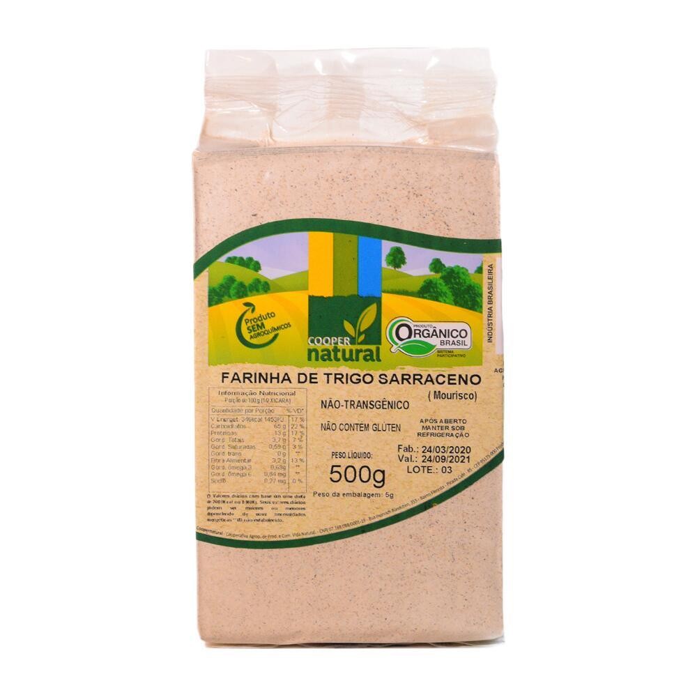 Farinha de Trigo Sarraceno Orgânico Coopernatural 500g | Shopee Brasil