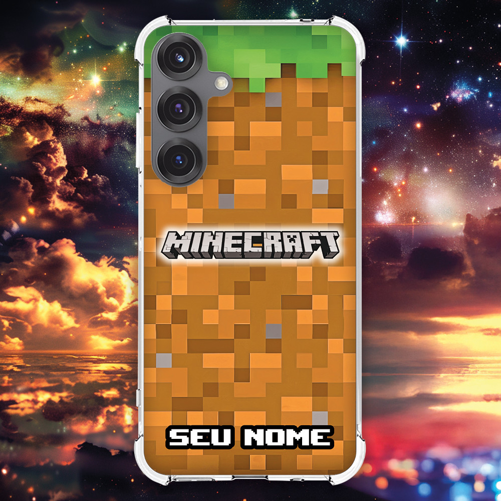 Capa Capinha (3506) MINECRAFT seu-nome-06 para GALAXY, M62, M54, M53 ...
