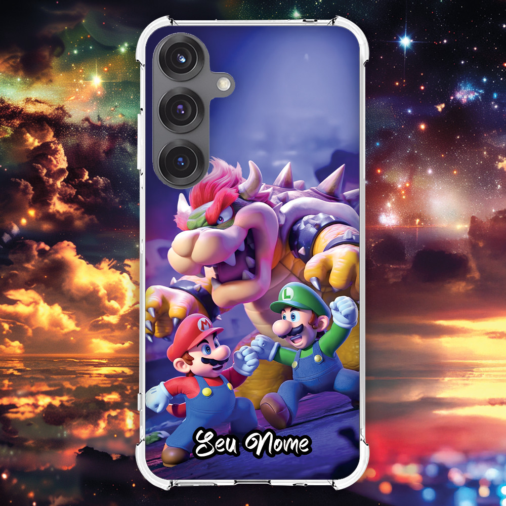 Capa Capinha (3571) MARIO WORLD seu-nome-3 para GALAXY, M62, M54, M53 ...