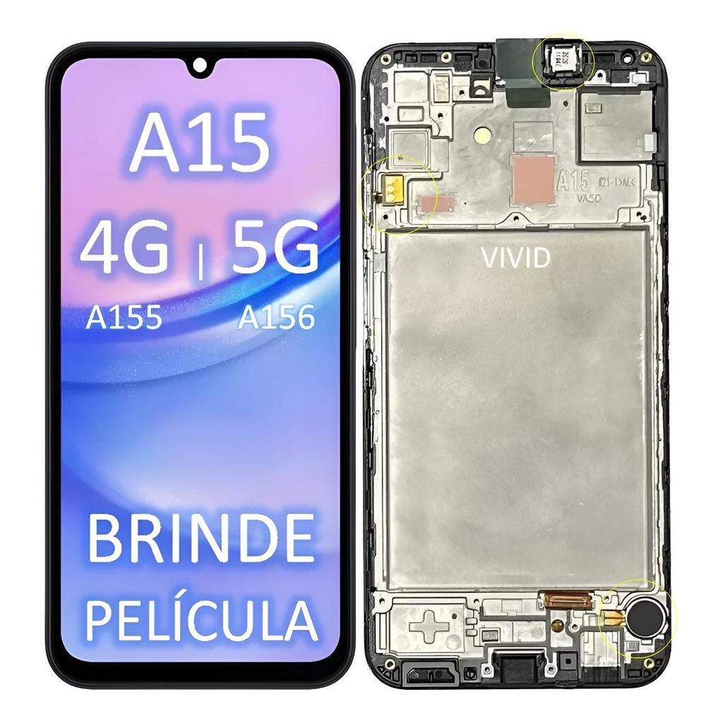 Tela Display Compatível A15 4g A155 5g A156 Com Aro Oled | Shopee Brasil