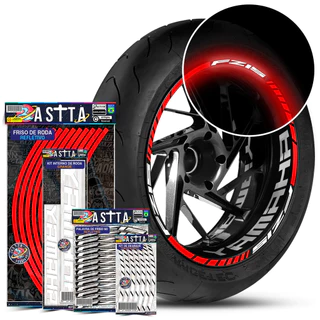 Friso De Roda M1 Compativel Fz15 + Kit Adesivos Internos Yamaha + Palavras Filete Refletivo