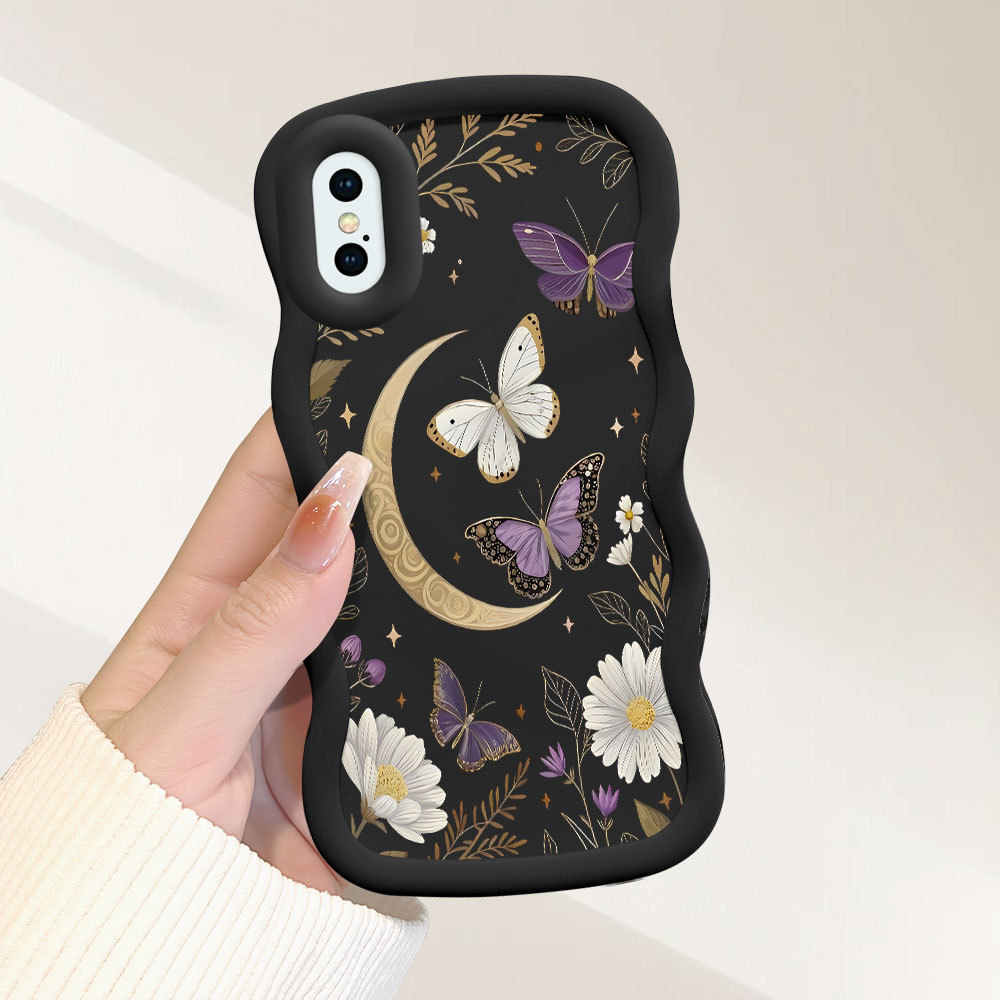 Capinha Para iPhone X XS Capa De Silicone Ondulada Fofa MKL0168