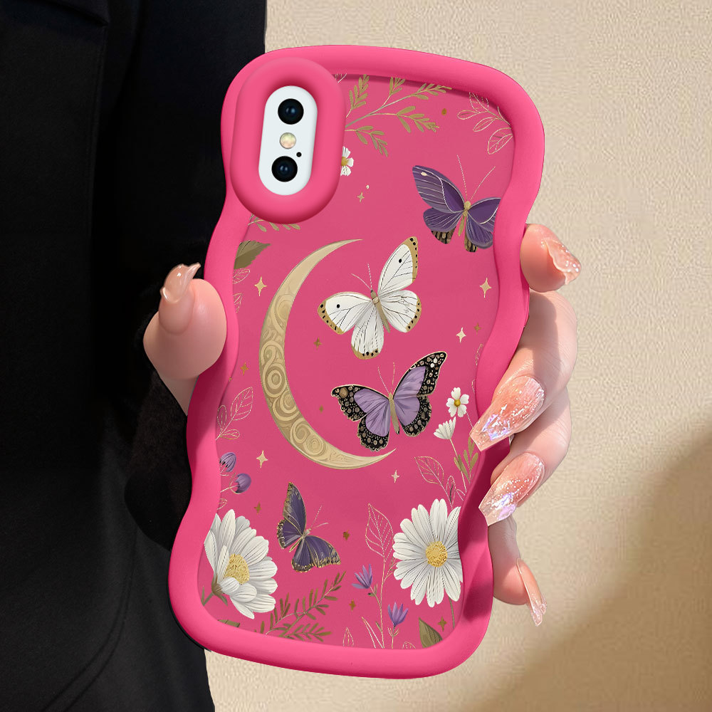 Capinha Para iPhone X XS Capa De Silicone Ondulada Fofa MKL0168