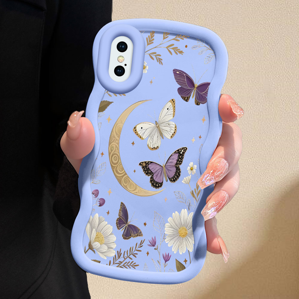 Capinha Para iPhone X XS Capa De Silicone Ondulada Fofa MKL0168
