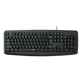 Teclado Rapoo NK2600 USB Original ABNT 2 Com Fio Macio Durável Pc Notebook