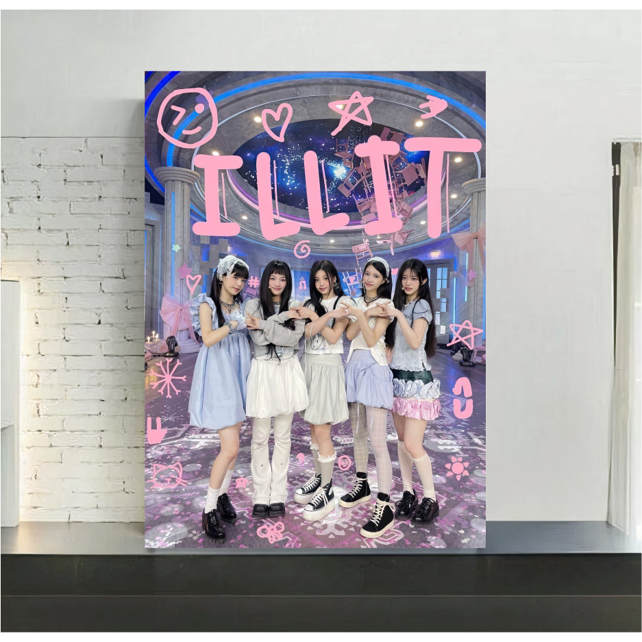 Quadro de mdf poster moldura Kpop, ILLIT | Shopee Brasil