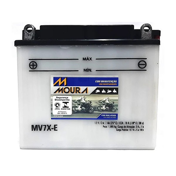 Bateria Moto Neo115 Nx200 12v 7ah Moura Mv7x-e | Shopee Brasil