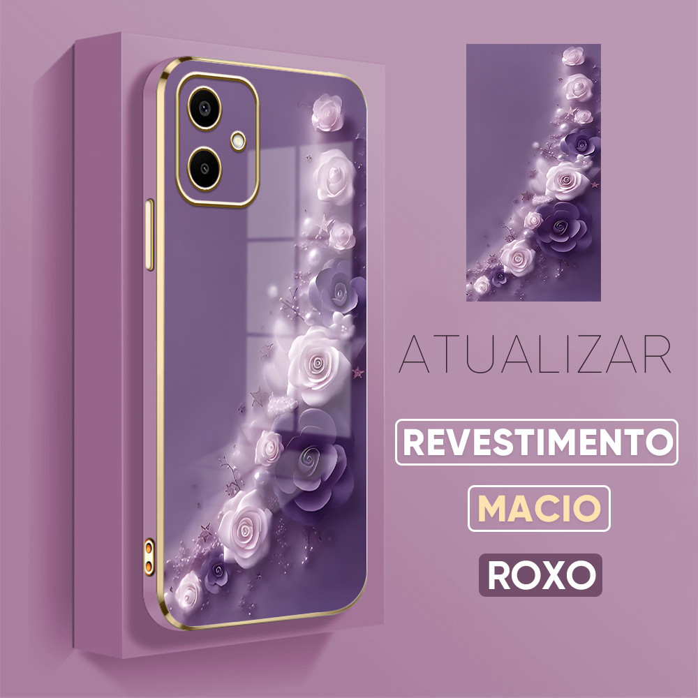 Capinha Capa Para Samsung Galaxy A06 Feminina Fofa Silicone De Celular ...