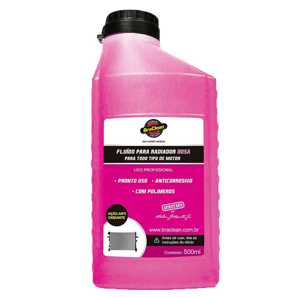 Melhor Fluido para Radiador Sem MEG 500ml Rosa Uso Direto Sistema de ...