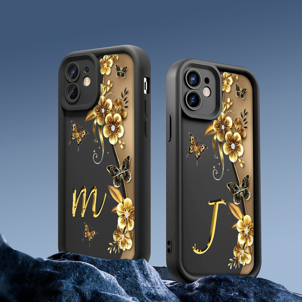 Capinha Estampa Letra Flor Para Xiaomi Poco M7 Pro 5G Capa Macia