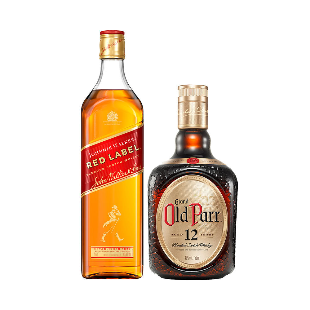Combo Whisky Johnnie Walker Red Label 750ML + Whisky Old Parr 750ML ...