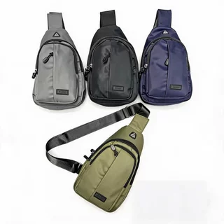 Bolsa Sling de Nylon Impermeável Resistente para Passeio e Trabalho com Bolso de Acesso Rápido 30cm