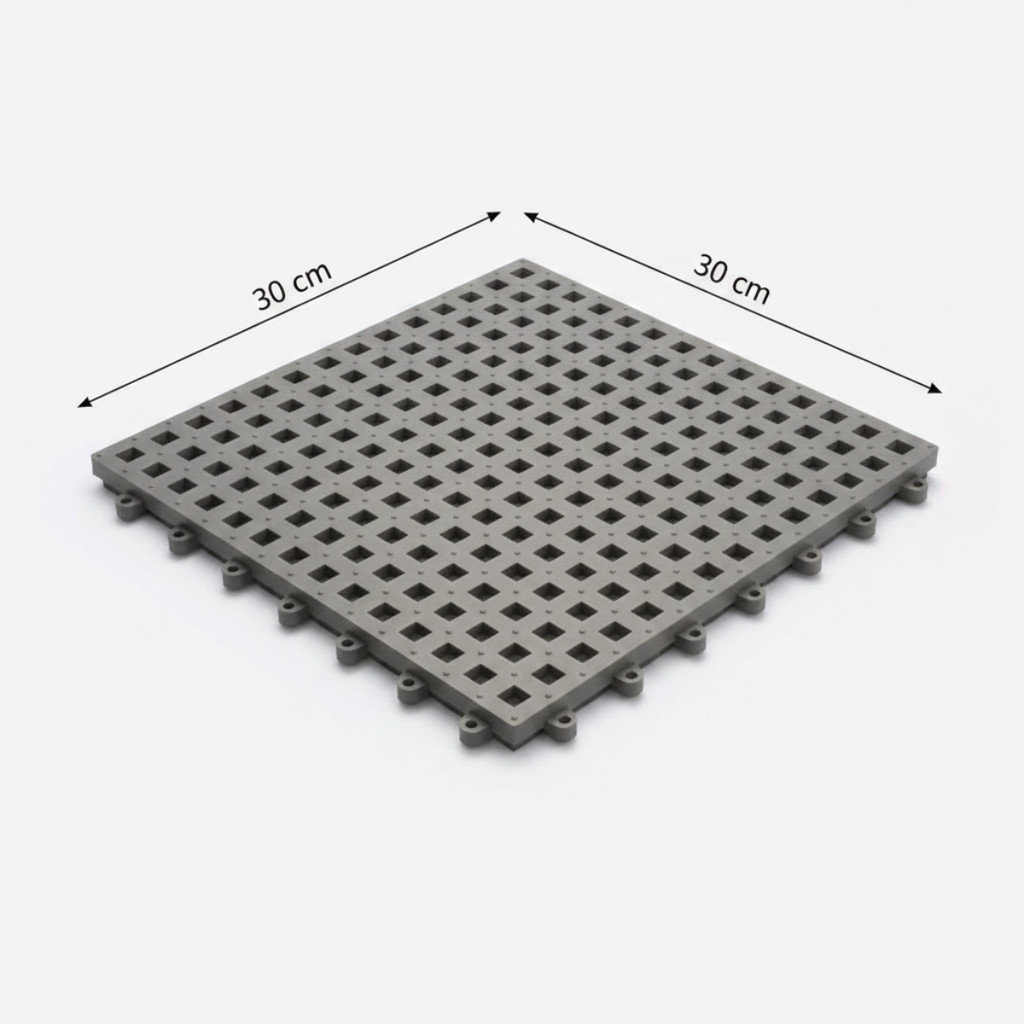 Kit 6 Tapete Box Banheiro Antiderrapante PVC 30x30cm Emborrachado Drenante Estrado Lavavel