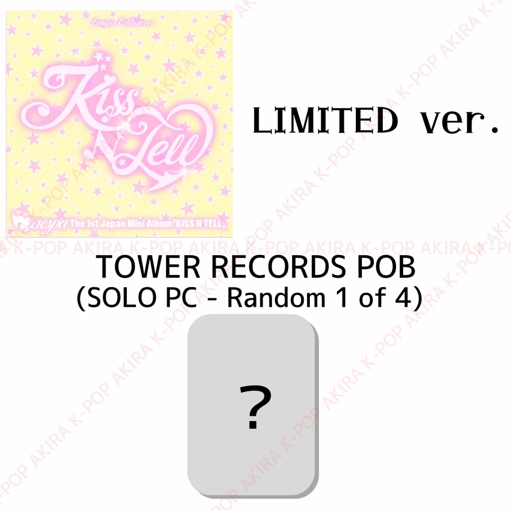 aespa 1st Japan Mini Album KISS N TELL SEALED CD & JAPAN POB PHOTO