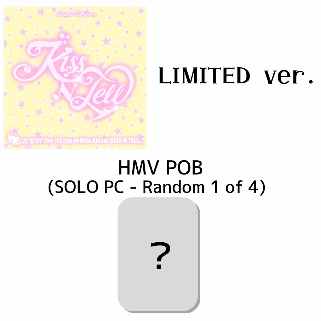 aespa 1st Japan Mini Album KISS N TELL SEALED CD & JAPAN POB PHOTO