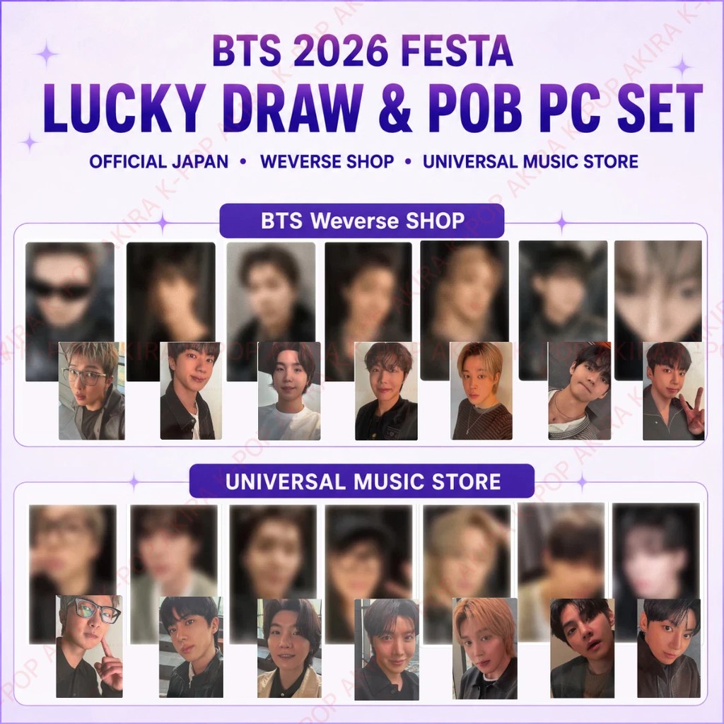 BTS 2026 FESTA LUCKY DRAW & ARIRANG POB PHOTO CARD SET Weverse