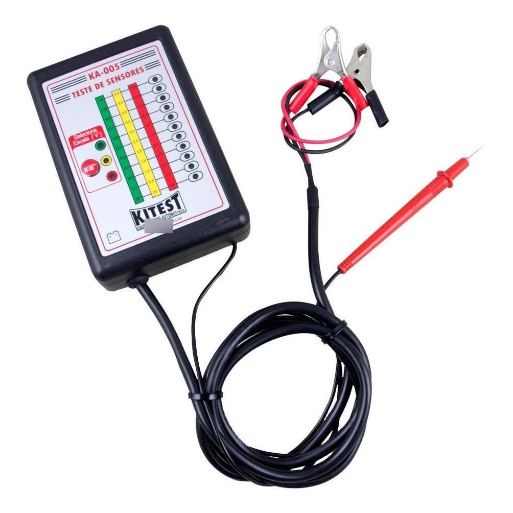 Teste de Sensores Automotivo Sonda Lambda Map Temperatura Ar e Água Combustivel (Boia) 3 Escalas 1V 5V 15V Kitest KA-005