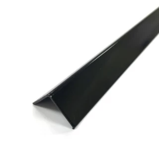 Cantoneira aluminio L de 1 Polegada 25x25mm com 1 Metro preto
