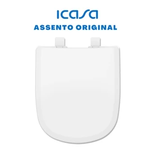 Assento Tampa Vaso Etna Icasa Original Polipropileno Reforçado Antimicrobiano + Higiênico Branco 1.6gpf 6lpf