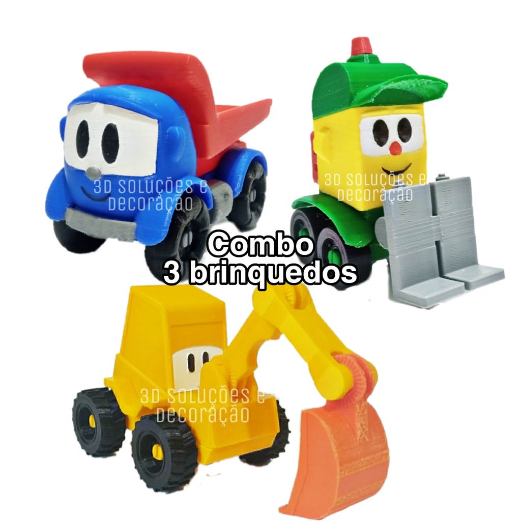 Combo Leo Caminhao E Lea Caminhao 2 Brinquedos Impressao 3d