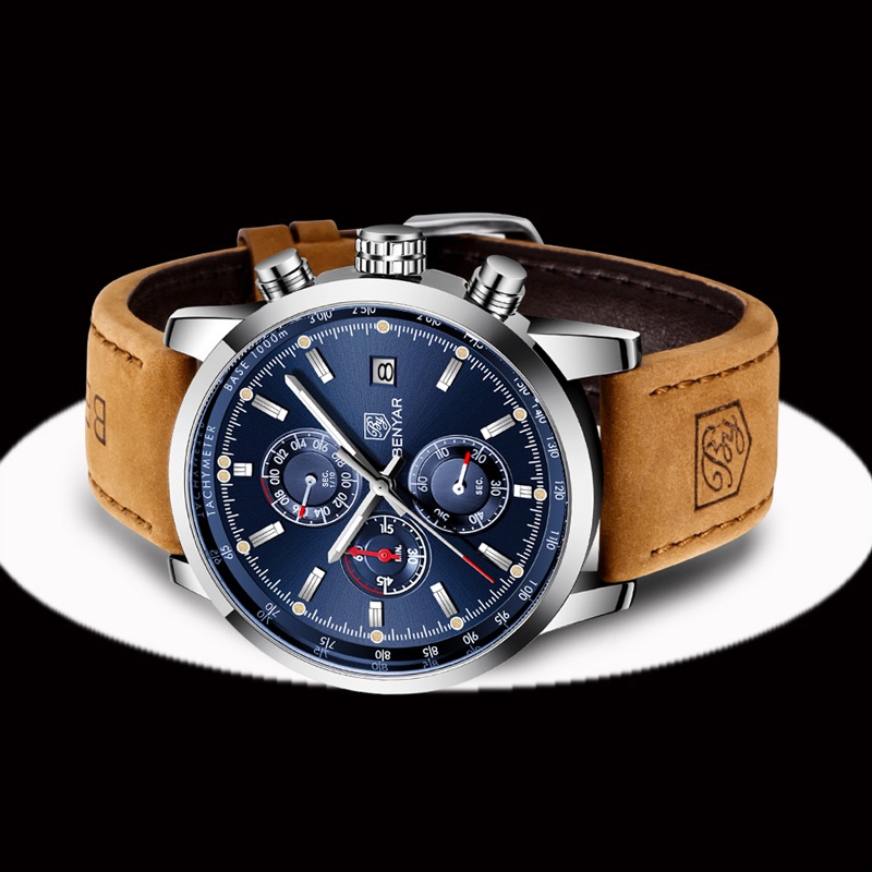 BENYAR Relógio Masculino De Couro De Luxo BY-5102 De Quartzo BENYAR Relógio Masculino De Couro De Luxo BY-5102 De Quartzo