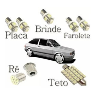 Kit Lâmpada Led Automotiva P/ O Gol, Parati, Voyage Quadrado