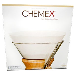 1 Caixa de Filtro CIRCULAR Branco sem Dobra – Chemex Circular