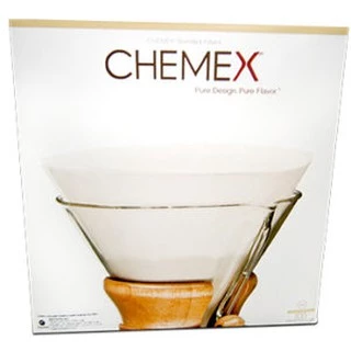 1 Caixa de Filtro CIRCULAR Branco sem Dobra – Chemex Circular