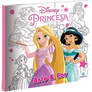 Livro Grande Para Colorir Princesas Disney Infantil Menina