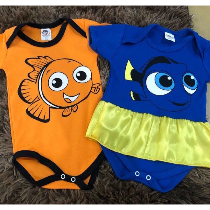 Body Dory Procurando Nemo Bodie Macacão Bebê Mesversário Desenho