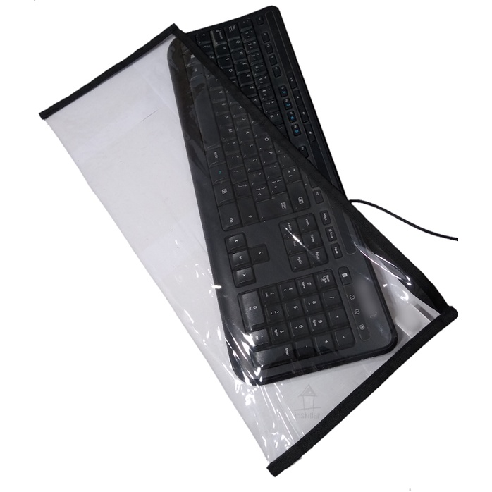 Capa Proteção Para Teclado De Computador Sem Ziper Em Plastico Cristal Transparente. C 46 x L 16 X A 3CM