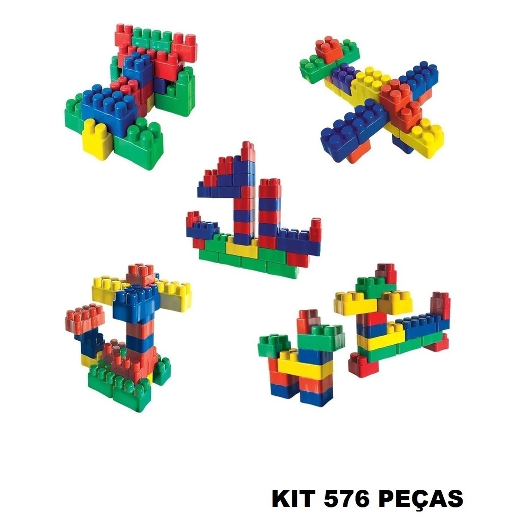 Mini Kit Blocos De Montar 576 Peças Brinquedo Infantil | Shopee Brasil