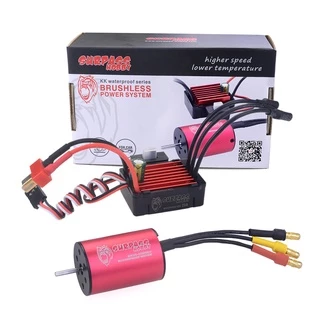motor brushless À Prova D'água 2435 3300kv surpass hobby kk Com combo MN99S wpl 2 Velocidades