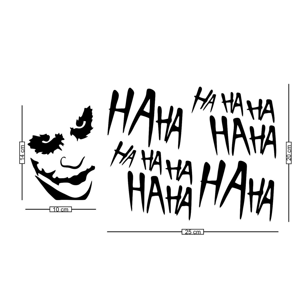 Adesivos Coringa Hahaha Para Moto Carro Coringa Hahaha | Shopee Brasil